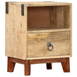 Bedside Cabinet 40x30x52 cm Solid Rough Mango Wood 282744