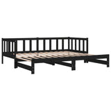 Pull-out Day Bed without Mattress Black 2xcm 814668