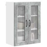 Wall Glass Cabinet PORTO Concrete Grey 60 x 31 x 80 cm 885438