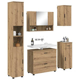 Bathroom Furniture Set 5 pcs Artisan Oak 3393082