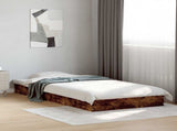 Floor Bed Frame Smoked Oak 80 x 200 cm Engineered Wood 8009077