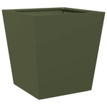 ZNTS Garden Planter Olive Green 40x40x40 cm Steel 851058