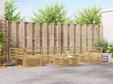 Outdoor Sofa Set 8 pcs White Solid Acacia Wood 3391539