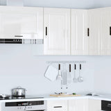 Kitchen Wall Cabinet Porto High Gloss White Engineered Wood 854029