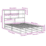 Bookcase Bed without Mattress White 120x190 cm Small Double Solid Wood 3323942