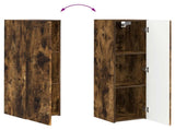 TV Wall Cabinet Set 4 pcs Smoked Oak Engineered Wood 3408930