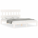 Bed Frame without Mattress White 160x200 cm Solid Wood Pine 3193607