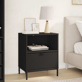 Bedside Cabinet Black 49 x 36 x 61 cm Engineered wood 883476