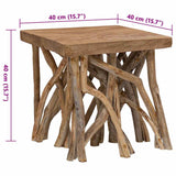 Log Coffee Table 40x40x40 cm Mixed Recycled Wood 283936