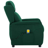 Massage Chair Dark Green 93.5 x 67.5 x 101.5 cm Fabric 348355