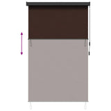 Roller Blind Brown 160 x 250 cm Fabric and Aluminum 42037193