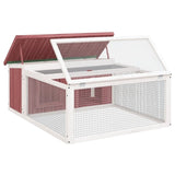 Rabbit Hutch Mocha 117.5x97x47.5 cm Solid Wood Pine 172288