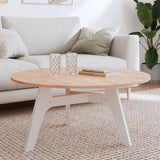 Table Top 90x1.5 cm Round Solid Wood Beech 355912