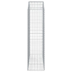 Arched Gabion Basket 150x50x180/200 cm Galvanised Iron 153459