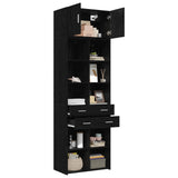 Storage Cabinet with Shelves Black Oak 70 x 42.5 x 225 cm 3446672