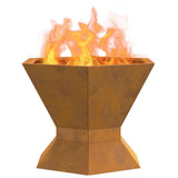 Fire Pit Brown 50 x 50 x 40 cm Weathering Steel 858961