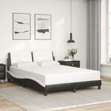 Bed Frame without Mattress "Zadar" Black and White 140x200 cm Faux Leather 3208189