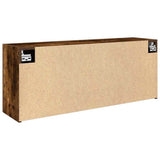 Bathroom Wall Cabinet Smoked Oak 100x25x40 cm Engineered Wood 860107
