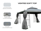 3 Garden Gazebo Double Top Outdoor Canopy Patio Event Party Wedding Tent Backyard Sun Shade T3398P317565