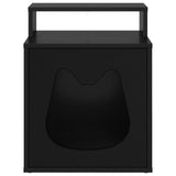 Cat House Black 42.5 x 40 x 53.5 cm Engineered Wood 8000690
