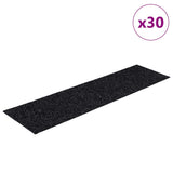Stair Mats Self-adhesive 30 pcs 76x20 cm Black Rectangular 3365723