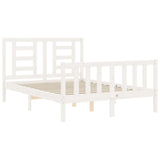 Bed Frame without Mattress White 120x200 cm Solid Wood Pine 3192877