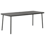 Dining Set Dark grey Steel with e-coated and powder-coated finish 3074477