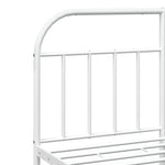Metal Bed Frame without Mattress with Footboard White 160x200cm 353705