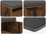 Hall Bench Old Wood 100 x 38 x 46 cm Engineered Wood and Fabric 891518
