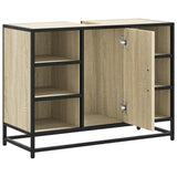 Bathroom Sink Cabinet Sonoma Oak 80x33x60 cm Engineered Wood 849290