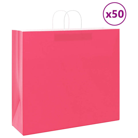 ZNTS Paper Bags 50 pcs with Handles Pink 54x15x49 cm 4101668