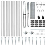 Fence Post Silver 25 x 1 m Steel 3353377