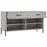 Shoe Bench Grey Sonoma 102x35x55 cm Engineered Wood 829754