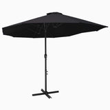 Parasol Black Polyester fabric, Aluminium pole and ribs Extra Large 47302