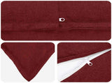 Cushion with Pillow HOUTEN 12 pcs Wine Red Faux Linen 934590