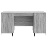 Desk with Shelf Grey Sonoma 142.5 x 50 x 75 cm Engineered Wood 3414591
