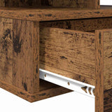 Floating Nightstand with Drawer 2 pcs Old Wood 40 x 31 x 28 cm 871753