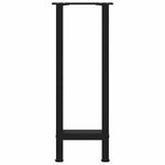 ZNTS Coffee Table Legs Black 2 pcs 38x cm Steel 4013296