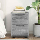 Bedside Table Grey Sonoma 30.5 x 30 x 43 cm Engineered Wood 888809