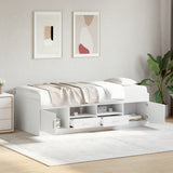 Daybed White Engineered wood Small Single Convertible Daybed 3280258