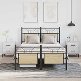 Bed Frame without Mattress Sonoma Oak 120x200 cm Engineered Wood 4106808