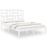 Bed Frame without Mattress White Solid Wood 140x200 cm 3105951