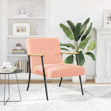 Armchair Pink 59 x 75 x 78 cm Curly Wool-like Fabric 42017700