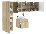 Bathroom Cabinet Set 5 pcs Sonoma Oak Engineered Wood 3407345