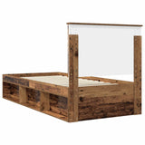 Bed Frame with Headboard Old Wood 90 x 200 cm Solid Pine Wood 3411062