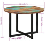 ZNTS Dining Table 110x75 cm Solid Wood Reclaimed 338480