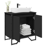 Bathroom Sink Cabinet Black 60x35x60 cm Engineered Wood 848654
