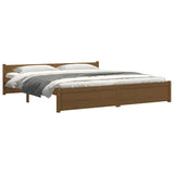 Bed Frame without Mattress Honey Brown Solid Wood 200x200 cm 815067