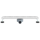 Shower Drain Line Design with 360&deg Siphon Silver 60 cm 42015980