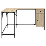 Desk Sonoma Oak 141x141x75 cm Engineered Wood 837598